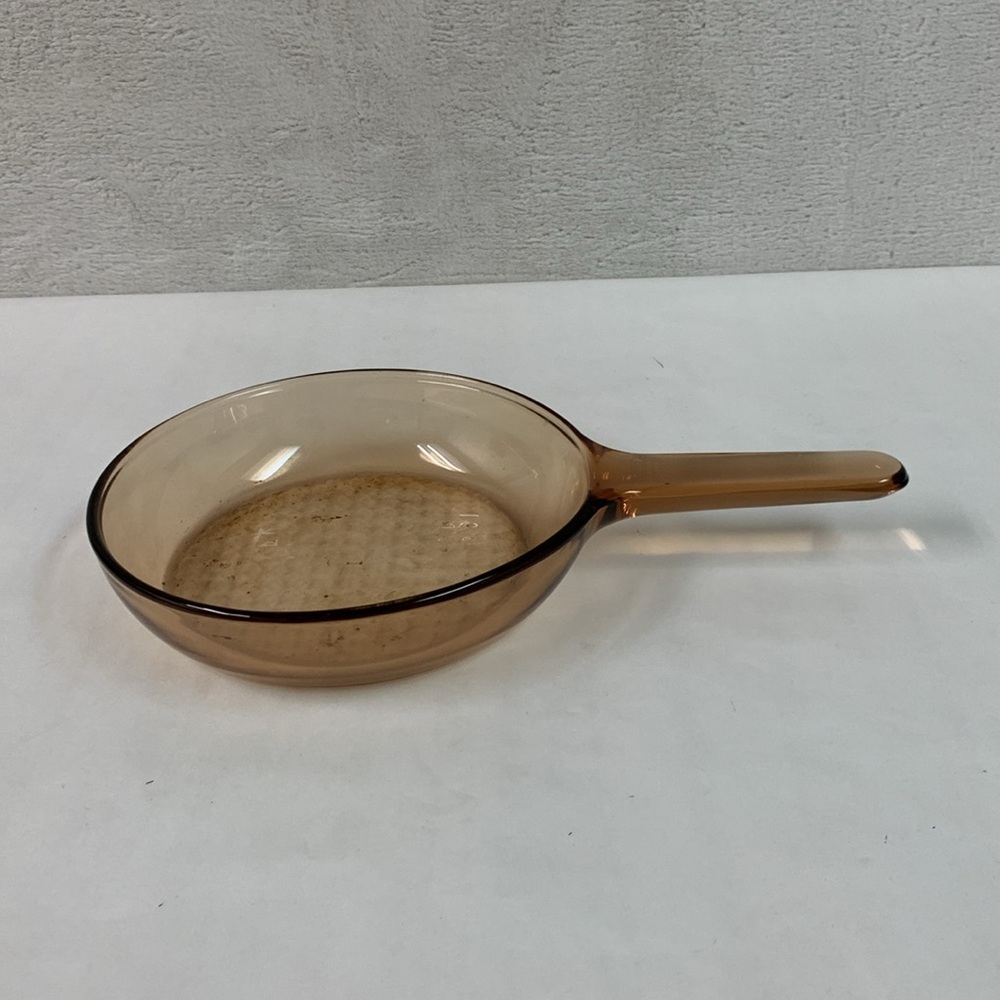 Visionware visions Corning Fry Pan With Waffle Bottom Amber France 7”